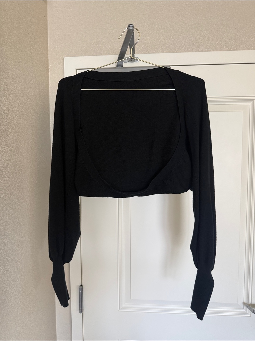 OAK & FORT Black Women’s Cropped Bolero Shrug